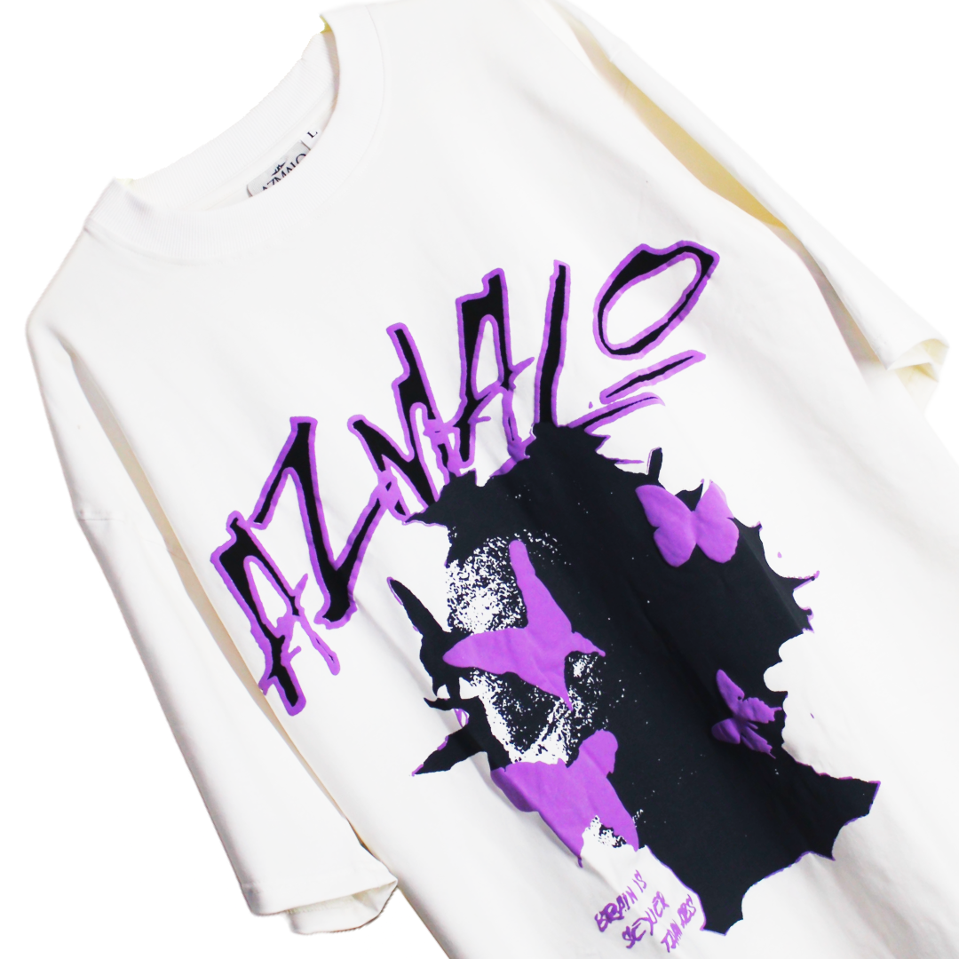 OFF WHITE OVERSIZED "BRAIN IS SEXIER THAN ABS" T-SHIRT