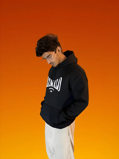 BLACK GRAPHIC HOODIE - MANFESTATION OF UNIVERSE