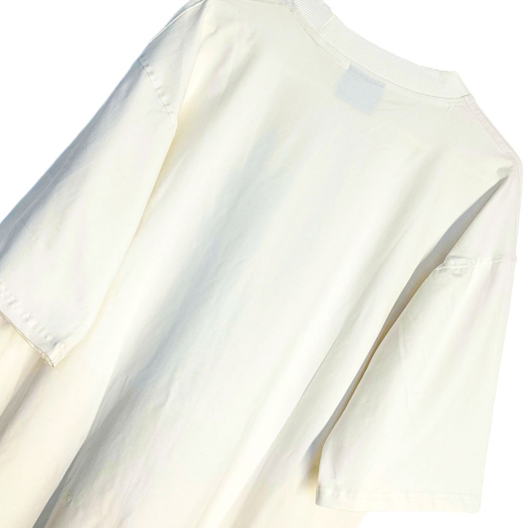 OFF WHITE OVERSIZED "BRAIN IS SEXIER THAN ABS" T-SHIRT