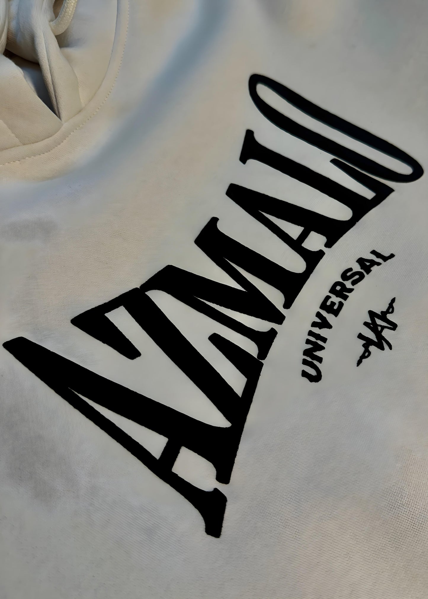 WHITE GRAPHIC HOODIE - ONLY PURPOSE OF MY LIFE TO LIVE LIKE A GOAT